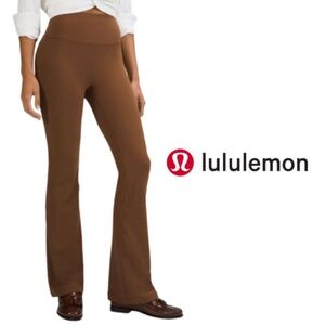 Lululemon Groove Super-High-Rise Flared Pant *Nulu Roasted Brown - Size 4
